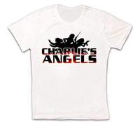 XINGCHEN BAG Charlie's Angels 70S TV Show Series Retro Vintage Hipster Mens T Shirt White L