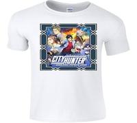 XINGCHEN BAG City Hunter Anime Unisex T Shirt [T Shirt] City Hunter 3_Parent, Black White L