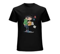 XINGCHEN BAG Gaston Lagaffe Men's T Shirt Black L