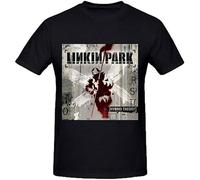 XINGCHEN BAG Linkin Park Hybrid Theory T Shirts for Men Crew Neck Black M