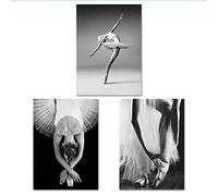 XingChen Impression sur Toile 3x40x60 cm sans Cadre Affiche Nordique Impression Noir et Blanc Sexy Danseuse de Ballet Fille Art Mur Photos pour décoration de Salon