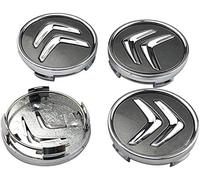 XINGCI 4 Pièces Capuchons De Centre Enjoliveurs De Roue Voiture Cache Moyeux pour Citroen C1 C2 C3 C4 C5 C6 C8 C4L C5X DS3 DS4 DS5 DS6, Cache Jante pour Accessoires Voitures (OD 60mm),Grey