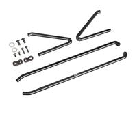 XinGeeek Cadre de châssis en aluminium pour Tamiya 1/10 Hornet EVO RC - Accessoires de cadre latéral (noir)