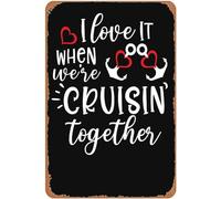 XingFox Affiche vintage « J'adore quand on est en croisière ensemble » en métal aluminium, décoration murale 20 x 30 cm