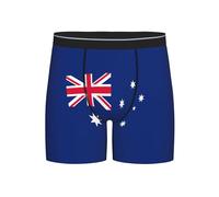 XingFox Boxers Longs pour Hommes, Motif Drapeau Australien, Short Amusant pour Adultes