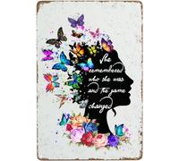 XingFox Décoration murale inspirante en métal avec citations féminines inspirantes modernes pour filles ou adolescentes, pour appartement, chambre, salon, salle de bain, bureau, 20 x 30 cm