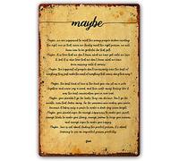 XingFox Décoration murale vintage en métal « Poème d'amour » (8 x 12 pouces) - Tableau moderne, pour la chambre à coucher.