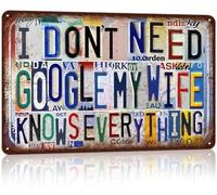 XingFox Décoration murale vintage en métal pour garage, bar ou salle de jeux - Je reviens dans 10 minutes, mais si je suis absent, veuillez relire ce panneau (20 x 30 cm).