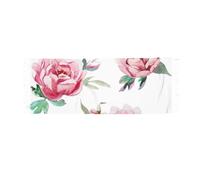 XingFox Écharpe douce, châle d'hiver chaud et léger, motif bouquet aquarelle de pivoines en fleurs, invitation de mariage isolée, 77 x 27 pouces, imprimée sur une grande taille pour homme et femme.