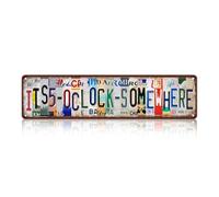 XingFox Il est 17 heures quelque part, plaque en métal, drôle, décoration murale unique pour la maison, le bar, le restaurant, le pub, 40,6 x 10,2 cm