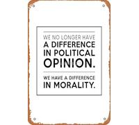 XingFox Nous n'avons plus de divergences d'opinions politiques. Plaque métallique vintage 8x12 pouces.
