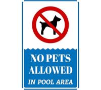 XingFox Panneau « Animaux interdits dans la piscine » - Avertissement amusant - Chien décoratif - Intérieur pour piscines - 20 x 30 cm