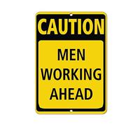 XingFox Panneau d'avertissement Attention Hommes travaillant devant Danger Hommes au travail Panneaux Entreprise 8x12 pouces