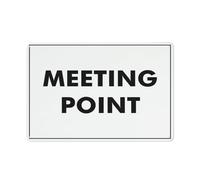 XingFox Panneau d'avertissement en aluminium avec symbole pour point de rencontre, pour usage intérieur et extérieur, 30,5 x 40,6 cm