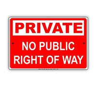 XingFox Panneau d'avertissement privé, pas de droit de passage public, propriété foncière, panneau d'avertissement, panneau d'avertissement commercial, panneaux en métal aluminium, 12 x 16 pouces