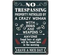 XingFox Panneau humoristique « Propriété privée » - Attention au chien - Panneau en métal pour porte d'entrée - Protection de la maison et de la vie privée - 20 x 30 cm