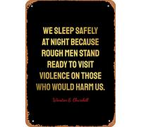 XingFox Plaque décorative en métal style rétro vintage avec citations de Winston S. Churchill (8 x 12 pouces)