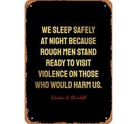 XingFox Plaque décorative en métal style rétro vintage avec citations de Winston S. Churchill (8 x 12 pouces)