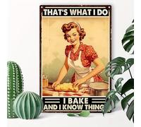 XingFox Plaque décorative vintage en aluminium « La pâtisserie, c'est mon métier » (20 x 30 cm)