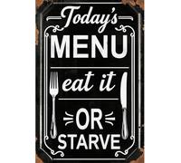 XingFox Plaque décorative vintage en métal « On attend toute la journée 17h » - Idée cadeau amusante pour café, maison, cuisine, salle de bain, ferme, jardin, bar - Format 20 x 30 cm