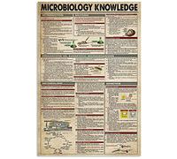 XingFox Plaque en métal 8x12 pouces « Connaissances en microbiologie pour café, maison, salon, chambre, cuisine, jardin, garage, bar, pub »
