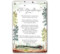 XingFox Plaque en métal avec poème « The Guest House » de Rumi, citations, affiche, décoration murale, pour chambre à coucher, salle de bain, bureau (20,3 x 30,5 cm)
