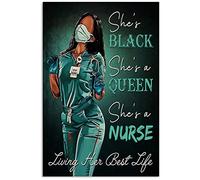 XingFox Plaque en métal « Fille noire » - Affiche « Vivre sa meilleure vie » - Décoration murale inspirante en aluminium pour la maison, la chambre ou le bureau (20 x 30 cm)