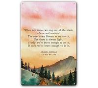 XingFox Plaque en métal « The Hill We Climb » avec poème de motivation, citation d'Amanda Gorman, décoration murale pour chambre à coucher, rectangulaire (30,5 x 20,3 cm).