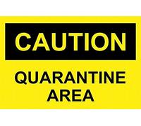 XingFox Plaque murale décorative en aluminium avec inscription « Attention, zone de quarantaine », avertissement, plaque rétro imprimée, 30,5 x 40,6 cm