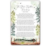 XingFox Poème « Familles unies » d'Edgar Albert : affiche en métal avec citations d'invités. Décoration murale en aluminium pour chambre à coucher. Peinture sur métal 20 x 30 cm.