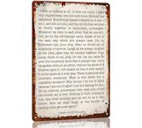 XingFox Poème « La mort n'est rien du tout » - Affiche souvenir vintage en métal - Décoration murale - Cadeau à colorier pour femmes et hommes - 20 x 30 cm