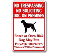 XingFox Propriété privée. Chiens errants interdits. Entrée à vos risques et périls. Panneau en métal « Attention aux chiens ». Avertissement pour clôture, jardin, décoration extérieure. 20 x 30 cm.