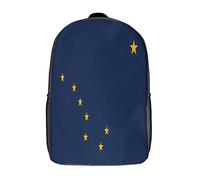 XingFox Sac à dos aux couleurs du drapeau de l'Alaska avec bretelles réglables, idéal pour les ges, les pique-niques et les activités de plein air.