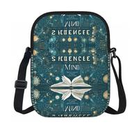 XingFox Sac bandoulière zippé imprimé sur le thème des sciences et des dessins animés, avec doublure intérieure lisse et accès facile, idéal pour les ges et les activités de plein air au quotidien.