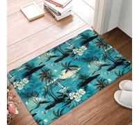 XingFox Tapis de Sol à Motifs Floraux, Tapis de Bienvenue pour intérieur et extérieur, paillasson décoratif 40 x 60 cm