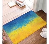 XingFox Tapis de Sol décoratif Drapeau ukrainien, Tapis de Bienvenue pour intérieur et extérieur, 40 x 60 cm