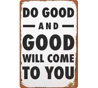 XingFox Type de mots de sagesse, art rétro et humoristique, décoration murale amusante pour jardin, affiche, plaque en métal 8x12 pouces