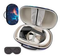 XINGFUDAO Coque Rigide Compatible avec Casque Meta Quest 3S/Quest 3/Pico 4 Ultra et Manette de Jeu, étui de Transport résistant aux Chocs avec Pochette en Maille pour