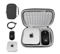 XINGFUDAO Étui de transport rigide pour Apple Mac Mini M4/M4 Pro 2024 avec espace pour souris et accessoires, sac imperméable et résistant à l'abrasion pour Mac Mini M4, noir