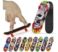 XINGGANG 12 Pièces Mini Skate Doigt, Skateboard Professionnel, Planche à Roulettes pour Enfants ou Décoration, Cadeau d'Anniversaire