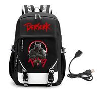 XINGHA Be-rserk Sac à Dos Sport, Affaire Scolaire Sac, Camping Casual Sac à Dos pour Les élèves, Unisex(Black1)