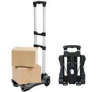 XINGHE Diable pliable, 40 kg, chariot à bagages robuste avec 2 roues, chariot compact et portable pour la maison, le bureau, le shopping, les voyages, léger et facile à transporter