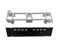 XINGLIDA Adaptateur d'extension droit CAT6 8 ports Rj45 Cat6 Coupleur Keystone Montage mural Panneau de support de réseau