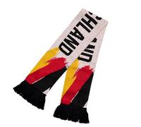 XINGLIDA Allemagne Coupe d'Europe Écharpe en acrylique avec design à franges Populaire auprès des amateurs de football et des activités sportives de plein air. Écharpe de supporter de l'Allemagne, a