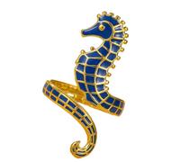 XINGLIDA Bagues hippocampe faites à la main en alliage avec une finition de goutte d'huile distinctive parfaite pour un usage quotidien ou des occasions spéciales. Bijoux design gouttes d'huile, comme