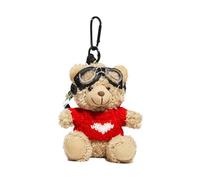 XINGLIDA Bijoux fantaisie - Joli porte-clés pilote ours pilote - Pendentif mignon pour sac et clés - Porte-clés en peluche - Porte-clés de téléphone portable, Bär 12cm, coton PP