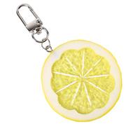 XINGLIDA Bijoux fantaisie, porte-clés citron pendentif de sac simulation fruits porte-clés alliage modèle fruit pendentif porte-clés, Durchmesser 5 cm, Dicke 0,8 cm, Résine