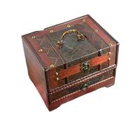 XINGLIDA Boîte à bijoux en bois de grande capacité avec tiroir de rangement pour femmes Accessoires bagues/boucles d'oreilles/collier Style chinois Bijoux