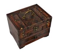 XINGLIDA Boîte à bijoux en bois de grande capacité avec tiroir de rangement pour femmes Accessoires bagues/boucles d'oreilles/collier Style chinois Bijoux
