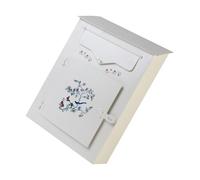 XINGLIDA Boîte aux lettres en fer avec oiseau Œuvre d'art Intérieur spacieux et sans outil - Décoration de jardin résistante aux intempéries Jardin Artistique Vintage Boîte aux lettres